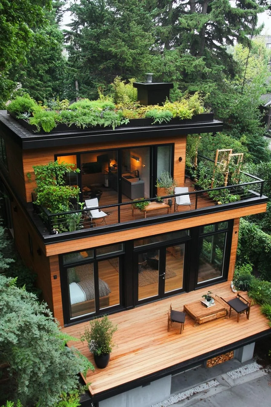 A Rooftop Garden Tucked Into Nature