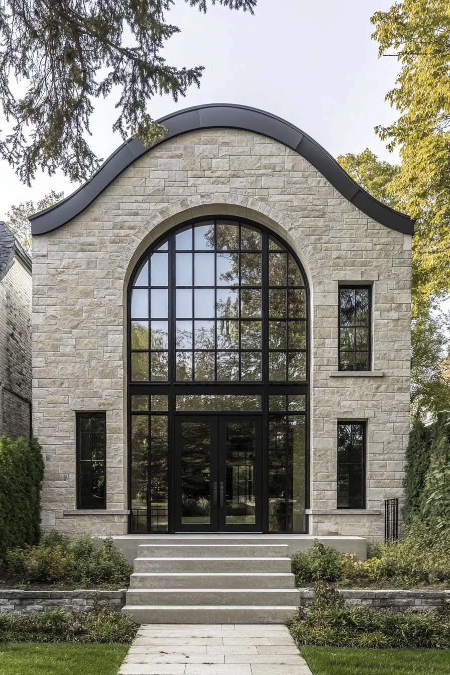 Curved Facade With French Style