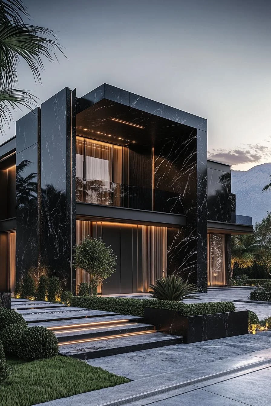 A Noir Villa at Nightfall