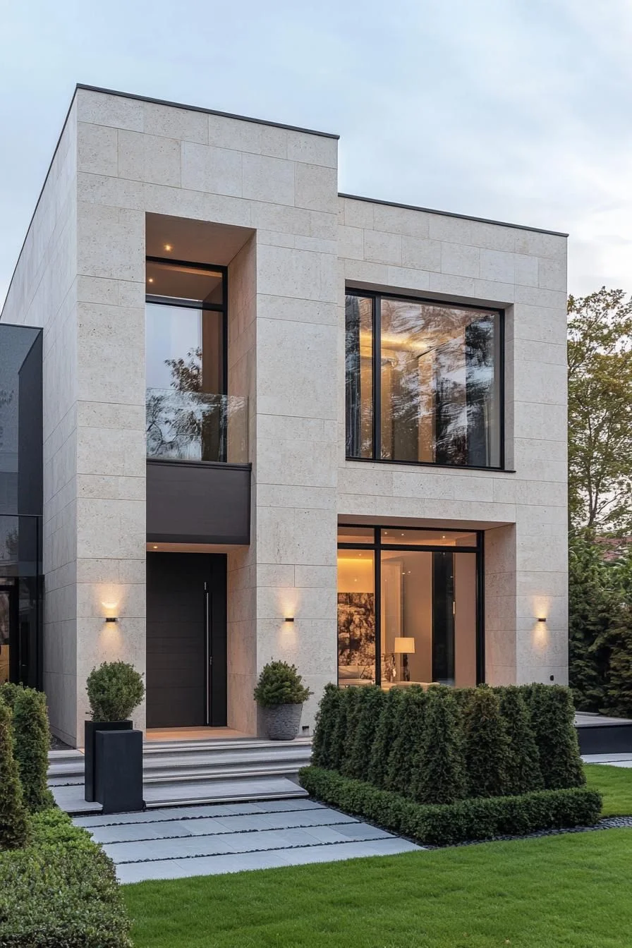Modern Marble Cube With Nature's Embrace