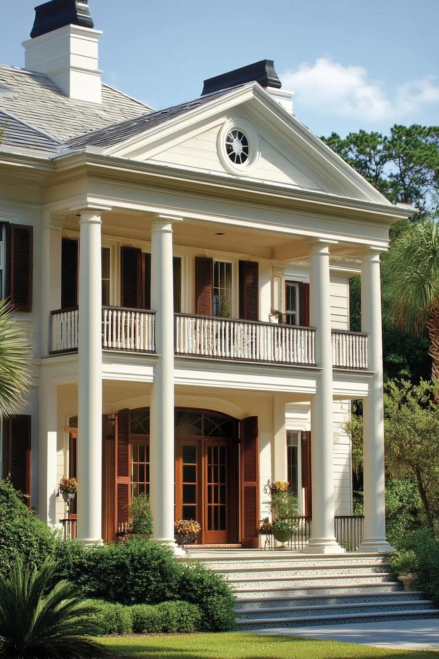 A Colonial Home With Tall Columns