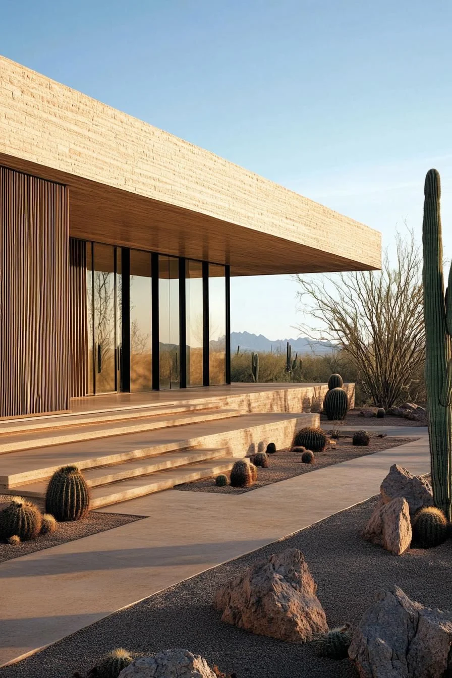 Desert Villa Surrounded by Cacti