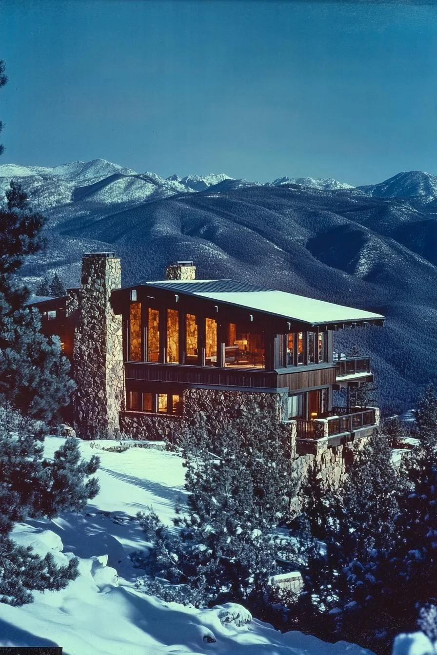 Grand Winter Mountain Castle