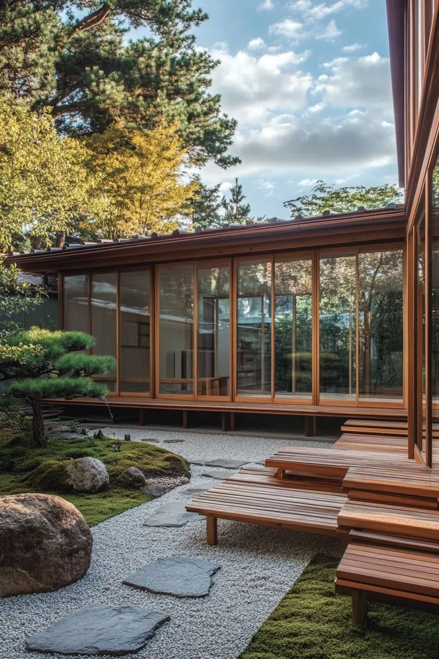 A Timber Courtyard Rooted in Nature