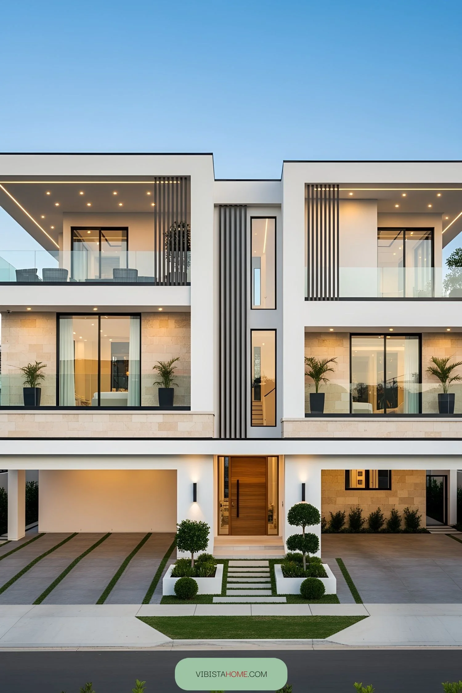 Modern Duplex Exterior With Luxury Details