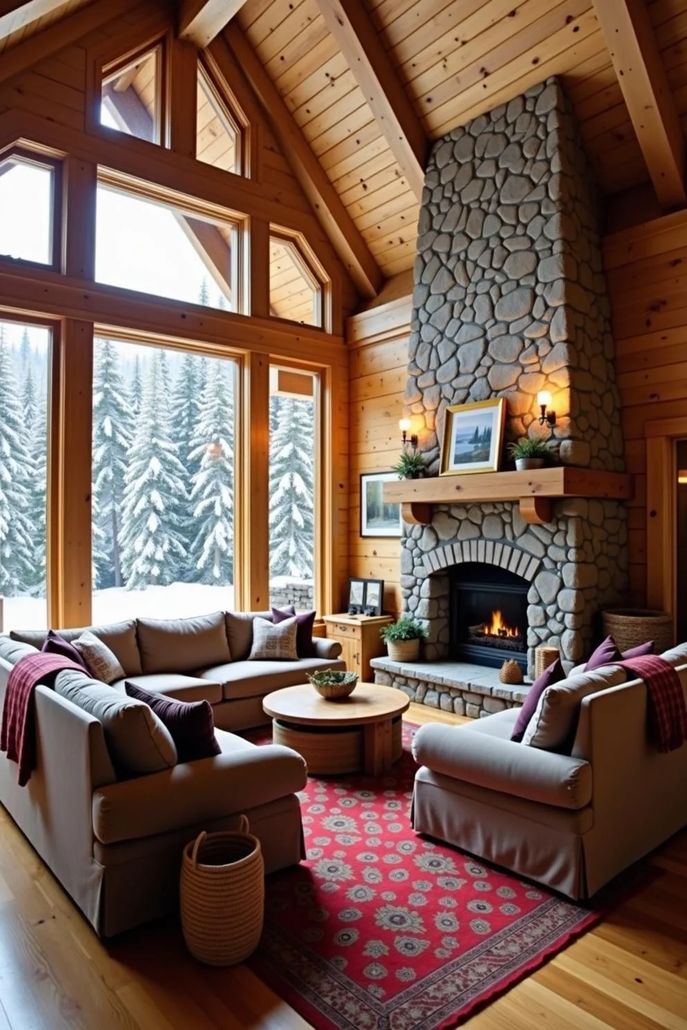 A Nook Built Around a Crackling Fire