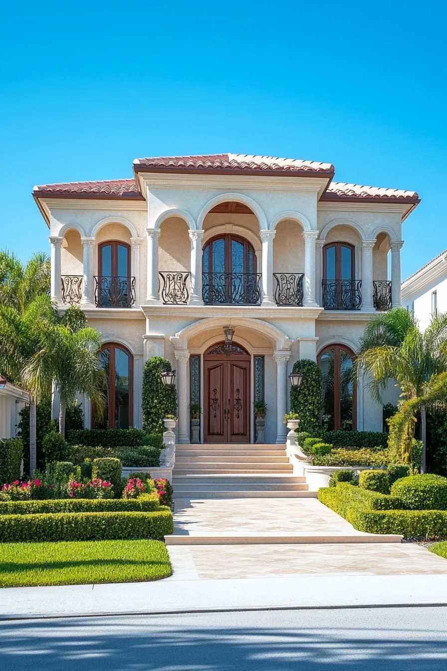 Luxurious Mansion With Glowing Arches