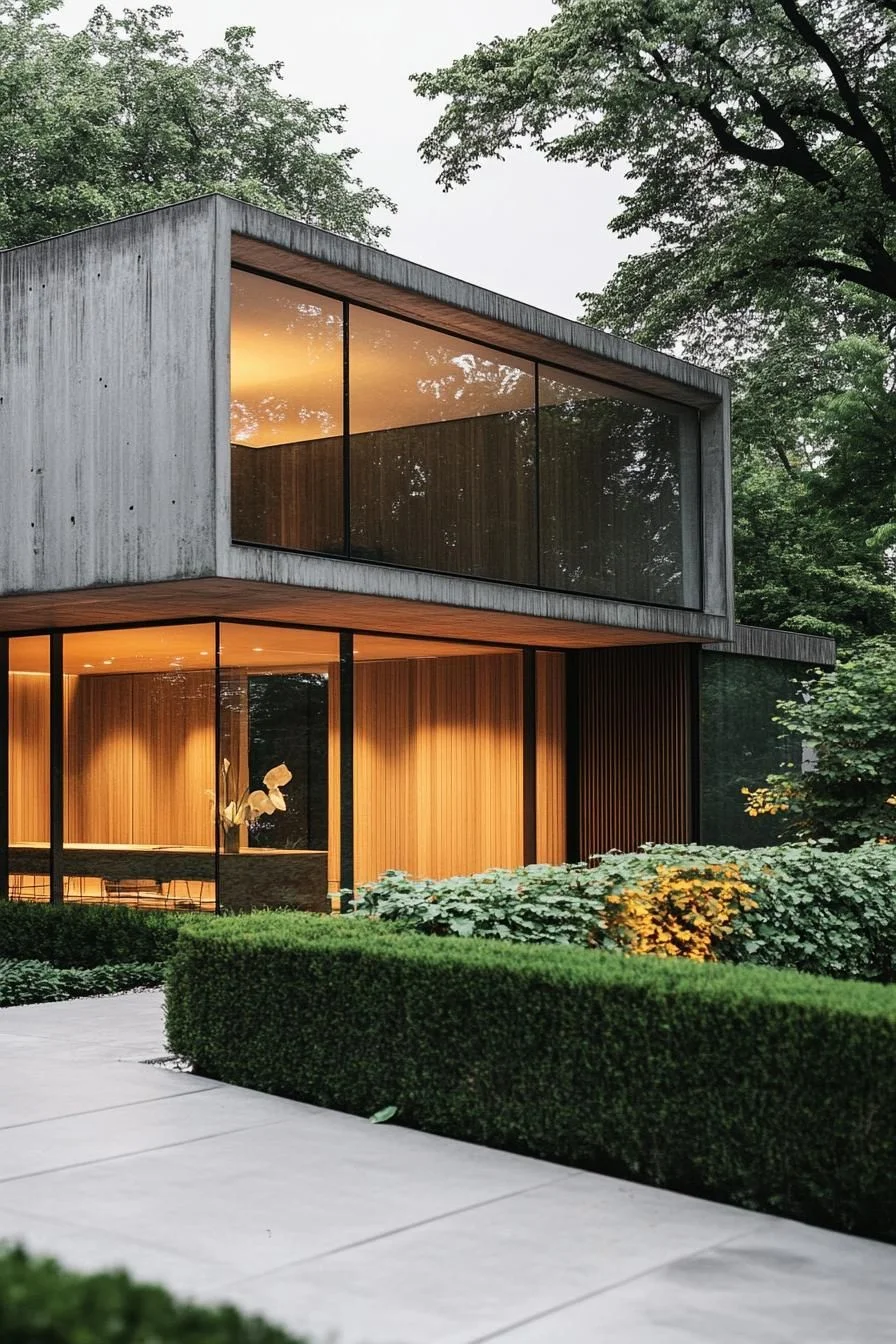A Wooded Escape Wrapped in Concrete