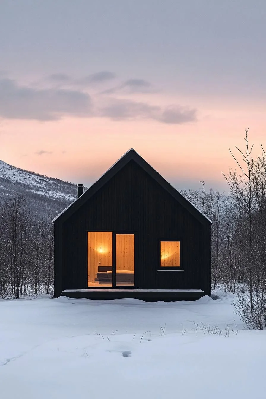 A Quiet Cabin Retreat in the Snow