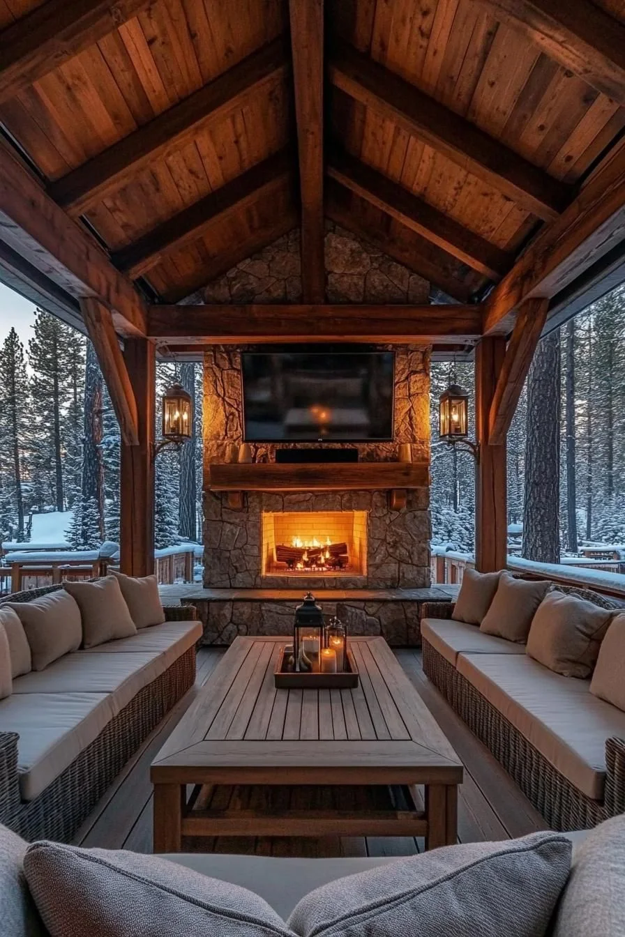 Fireside Fantasy: A Snug Wilderness Retreat