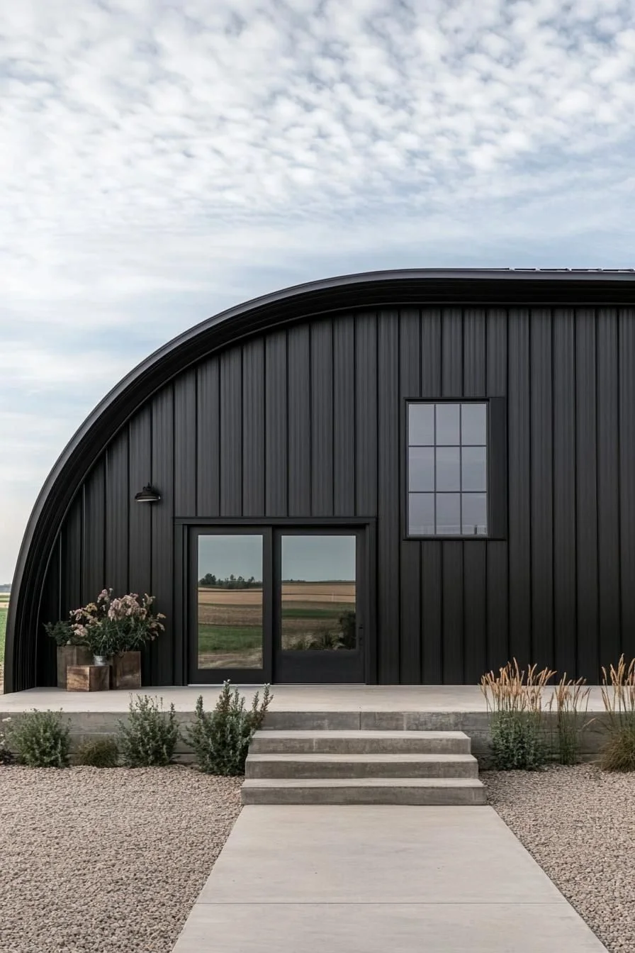 A Quonset-Style Steel Home