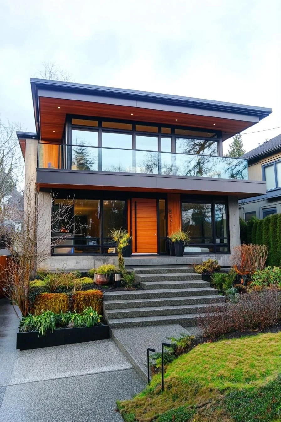 Two-Story Design with Timber Touches