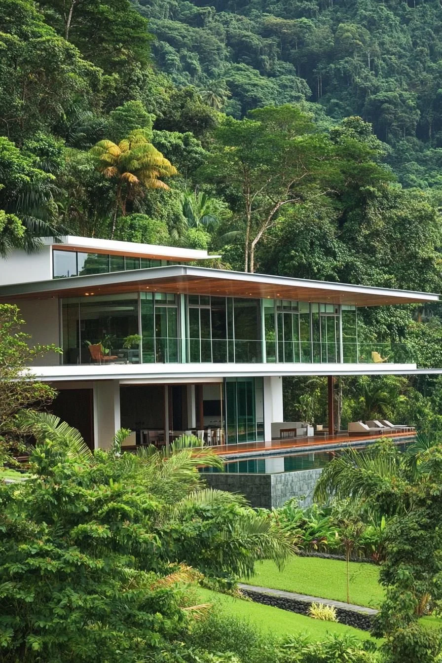 A Jungle Glass House That Seems to Float