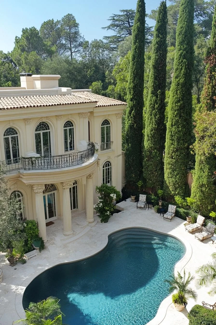 Posh Columns and Pristine Pool