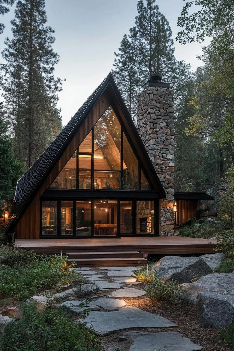Modern A-Frame Cabin Design