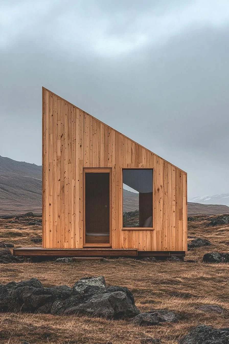 A Geometric Tiny Cabin With Gnome-Like Charm
