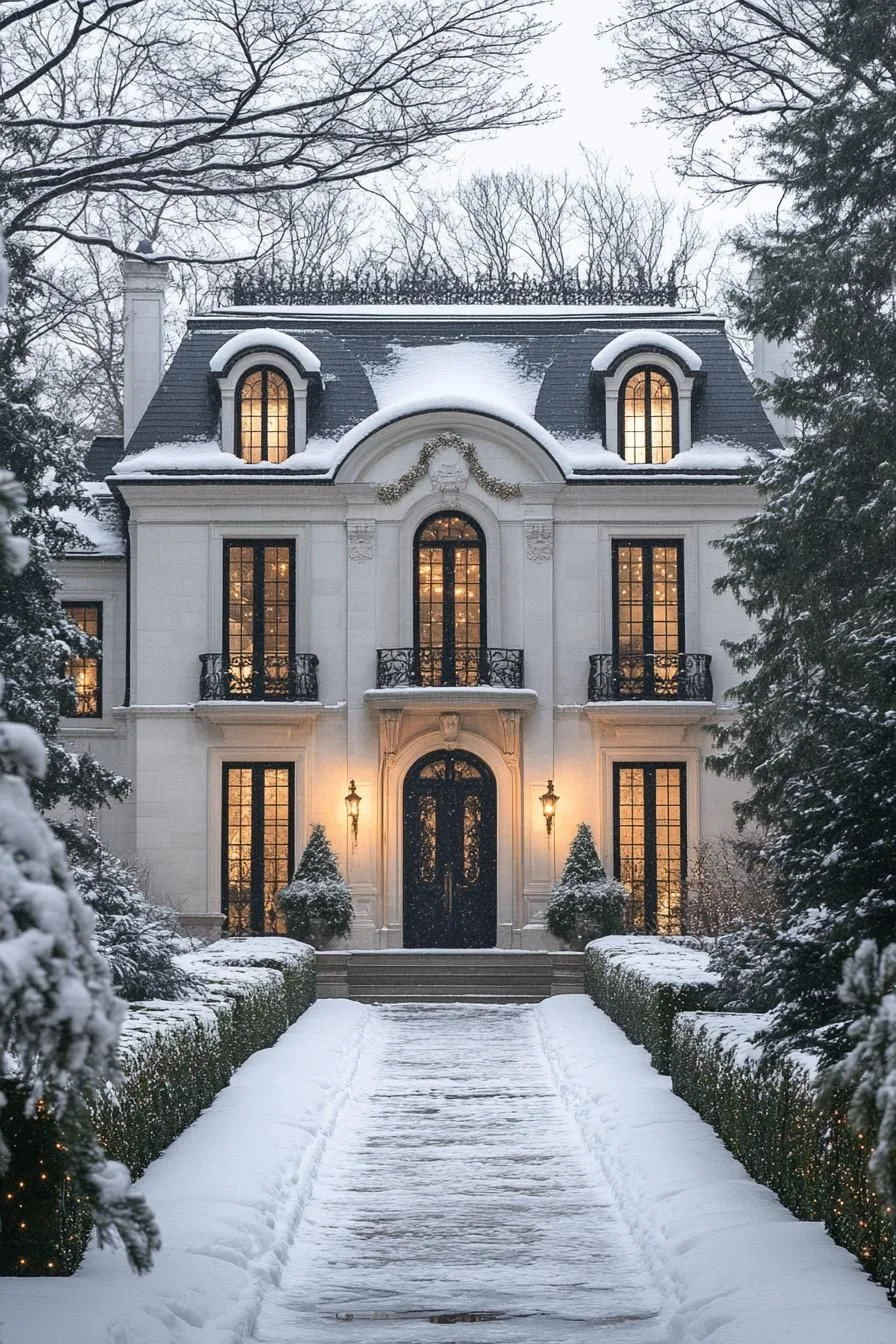 Charming Winter Mansion with a Classic Facade