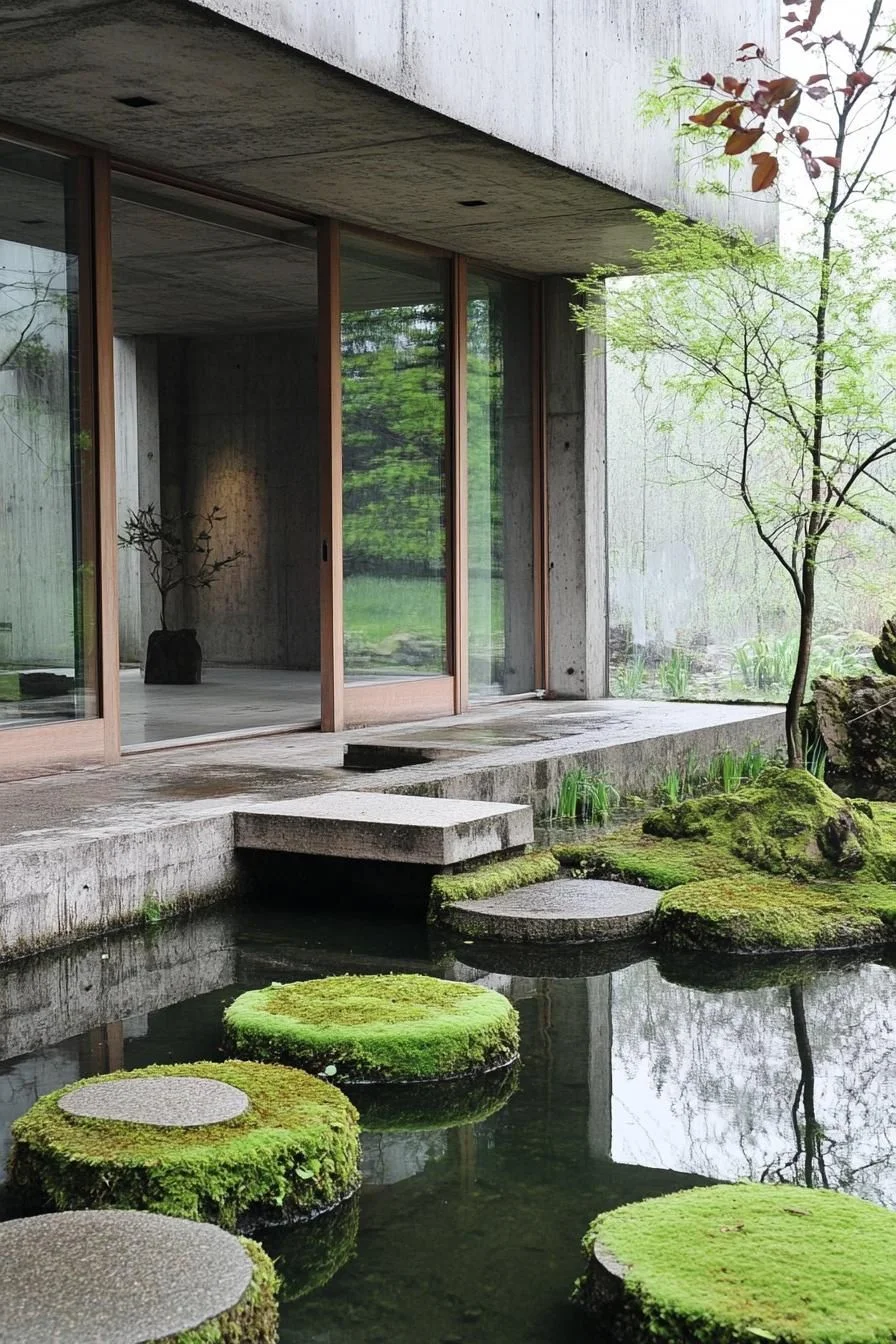 A Green Oasis Lined With Stepping Stones