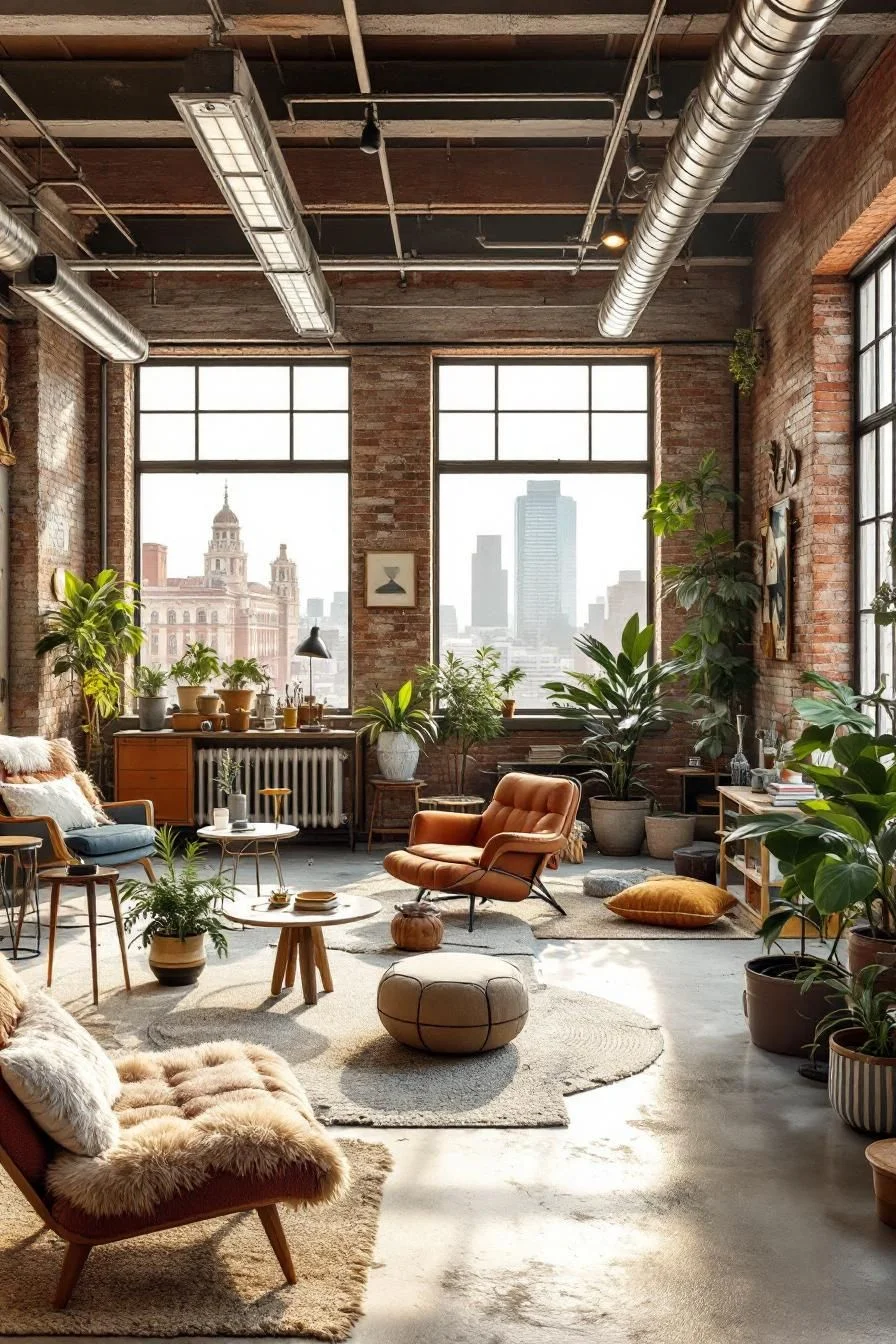 A Sunlit Loft With a Skyline Backdrop