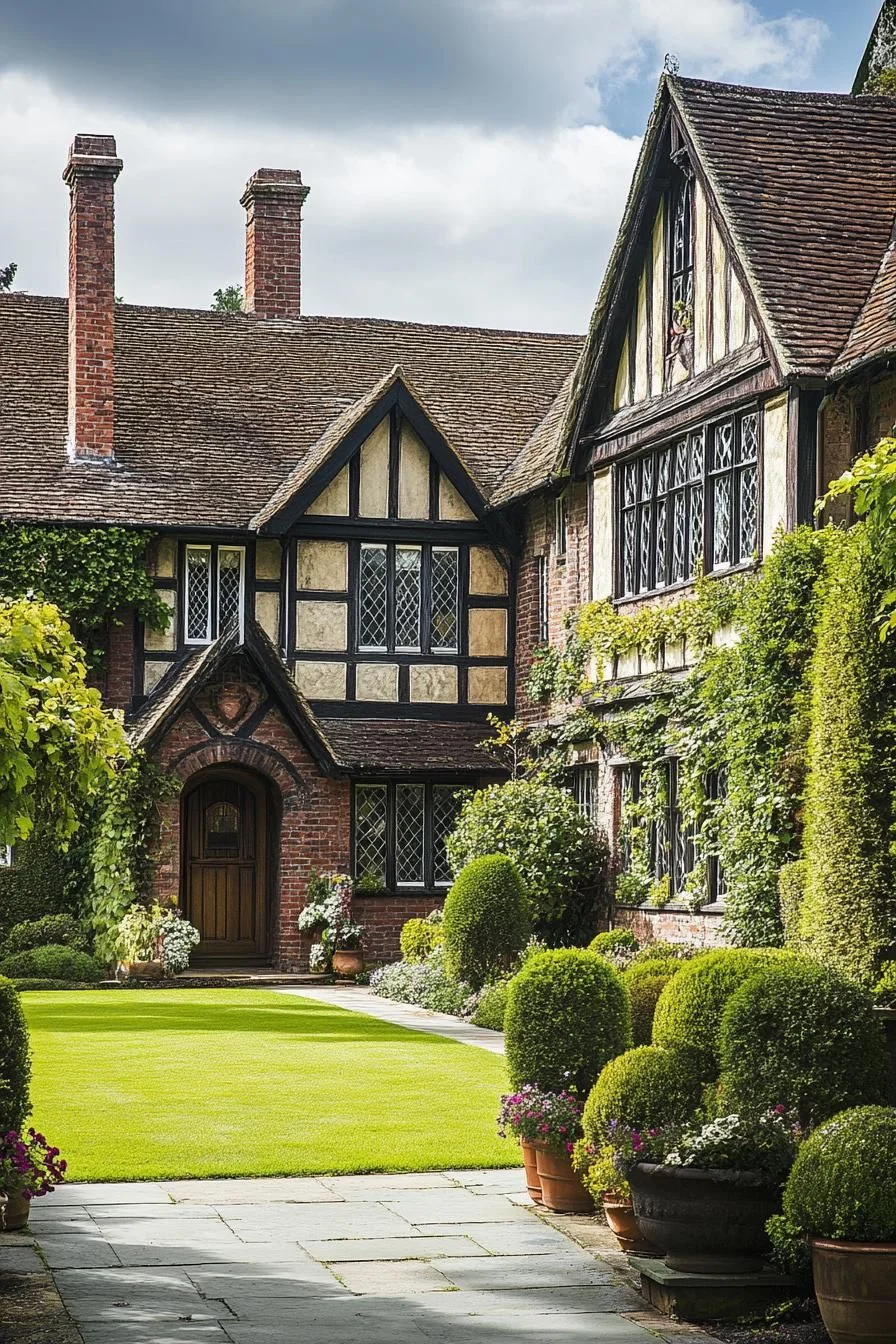 A Half-Timbered House Wrapped in Greenery