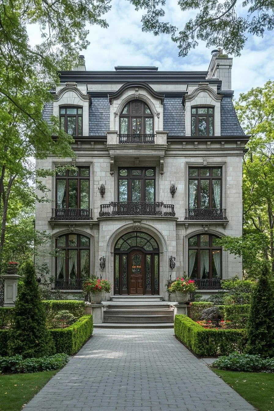 Captivating Mansion With Stone Cladding