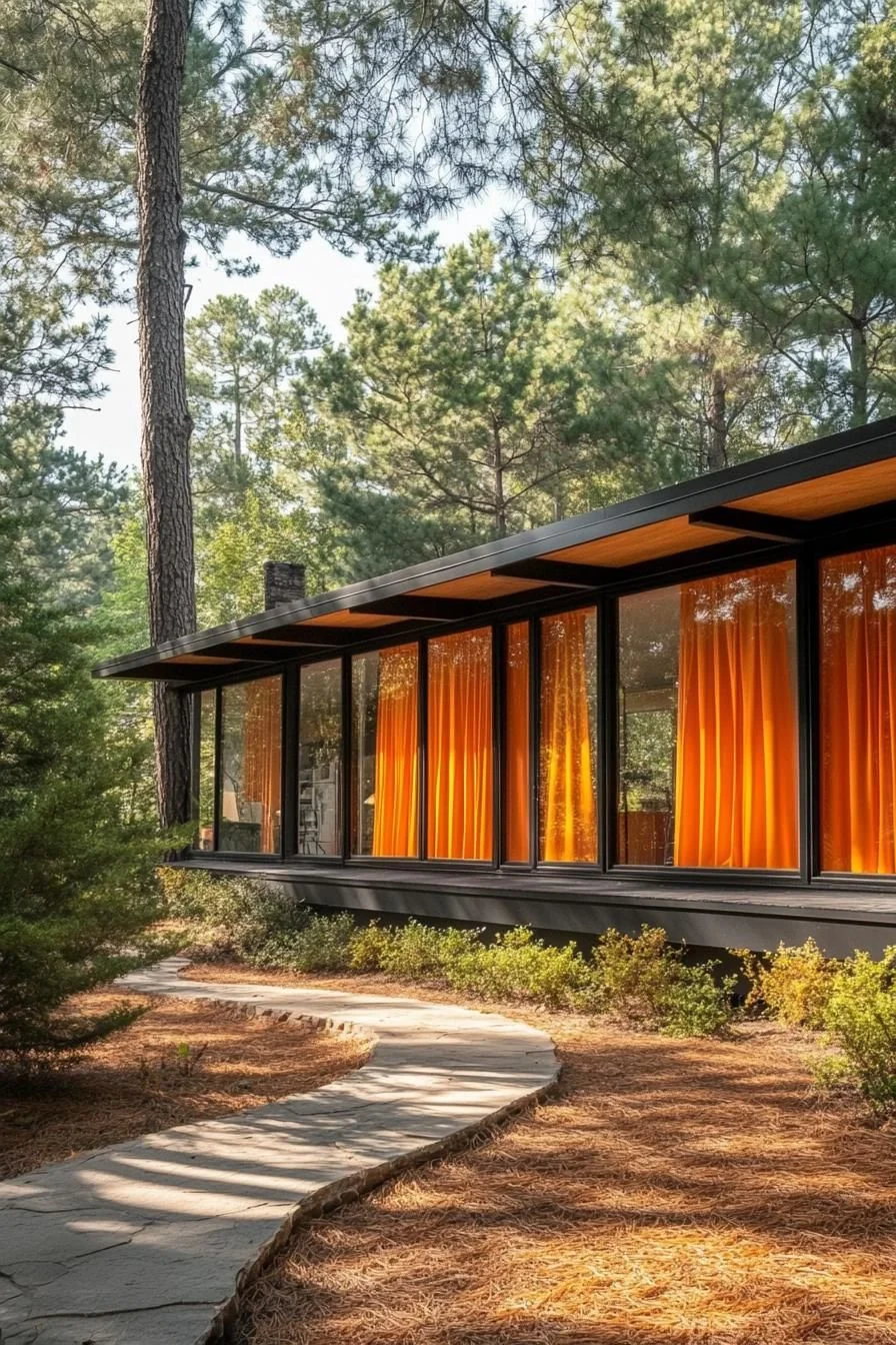 Curtains Add Charm Among the Pines