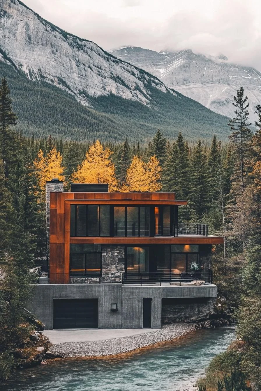 A Cool Riverside Flat Roof Escape