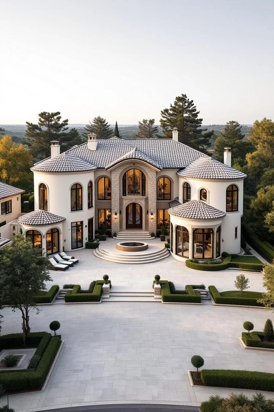 An Extravagant Home with Curved Lines