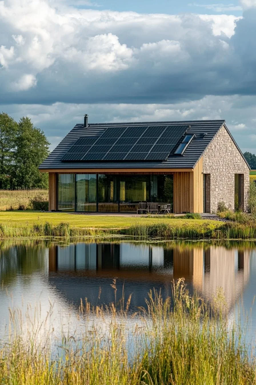 Solar-Powered Timber Cabin Living
