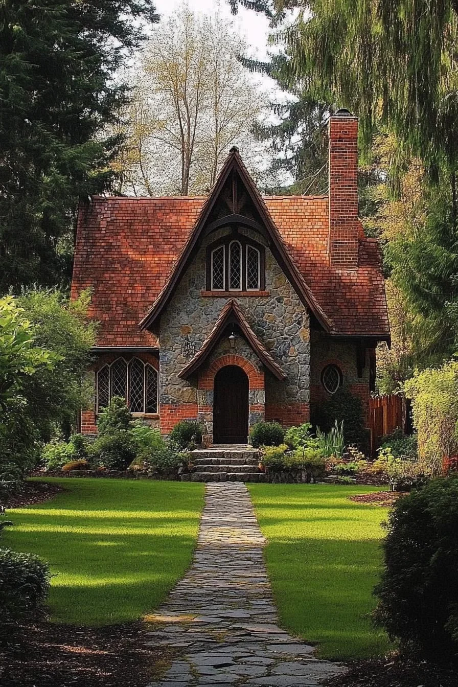 A Timber Delight Trimmed in Brick