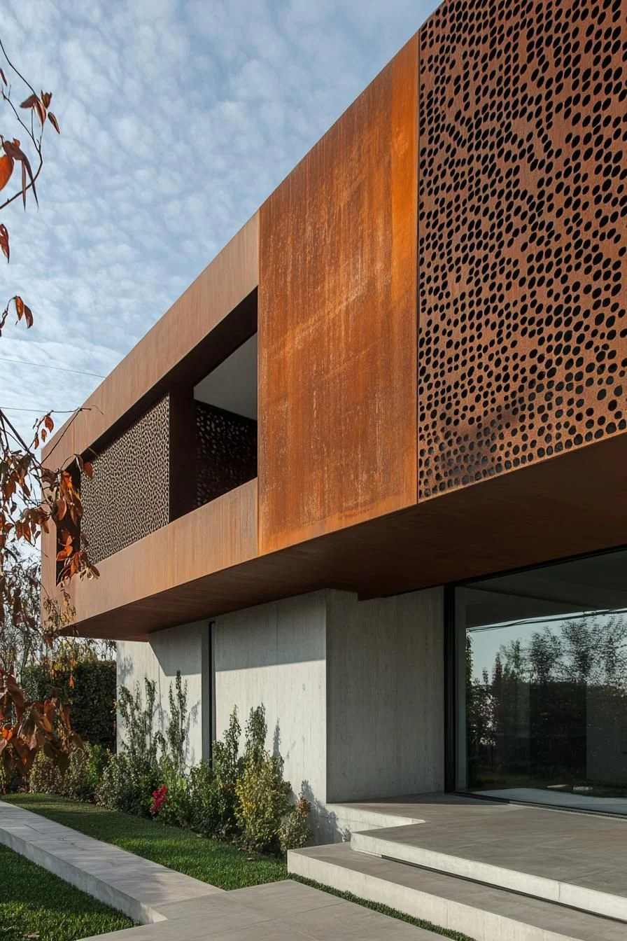 A Modern Facade With Rusty Character