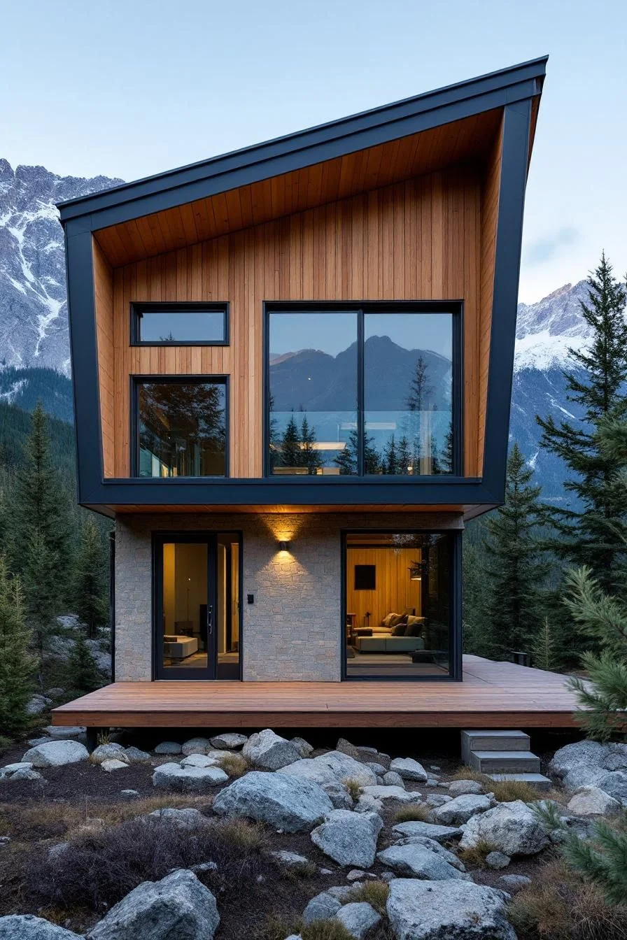 Timber Cabin Nestled in Mountain Majesty