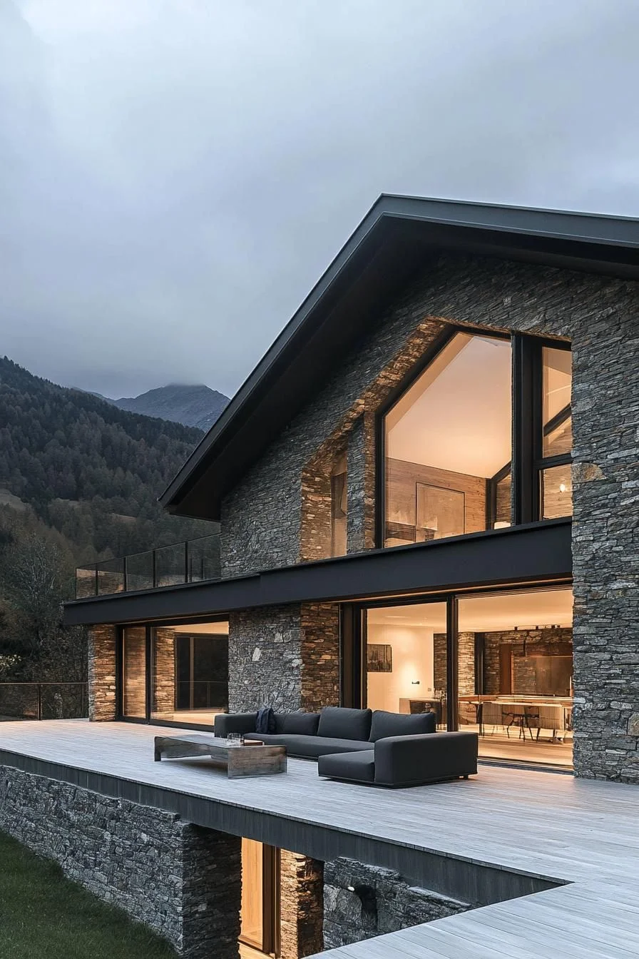 Mountain Abode Blending Modern and Rustic Style