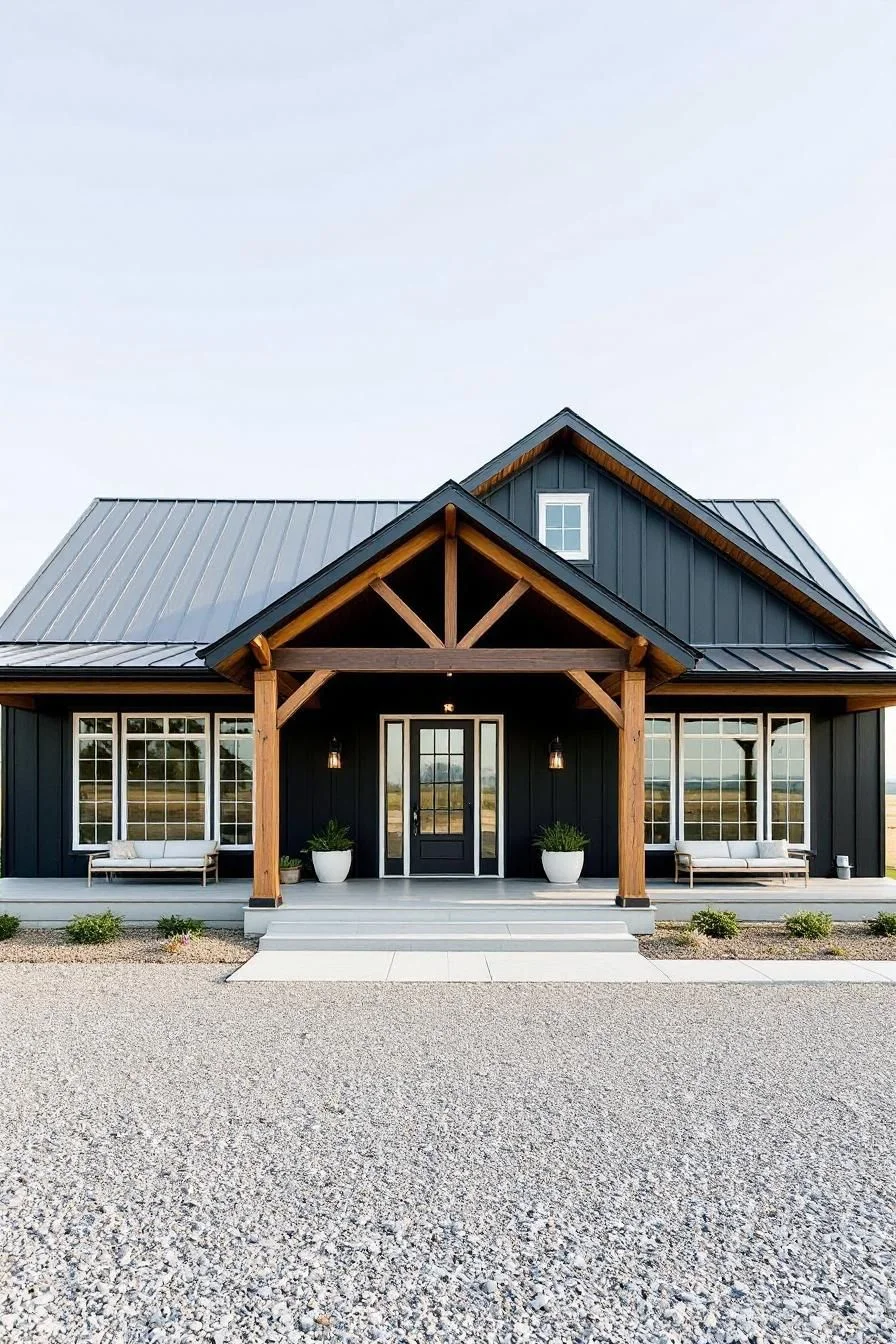 Rustic Ranch Style in Charcoal Tones