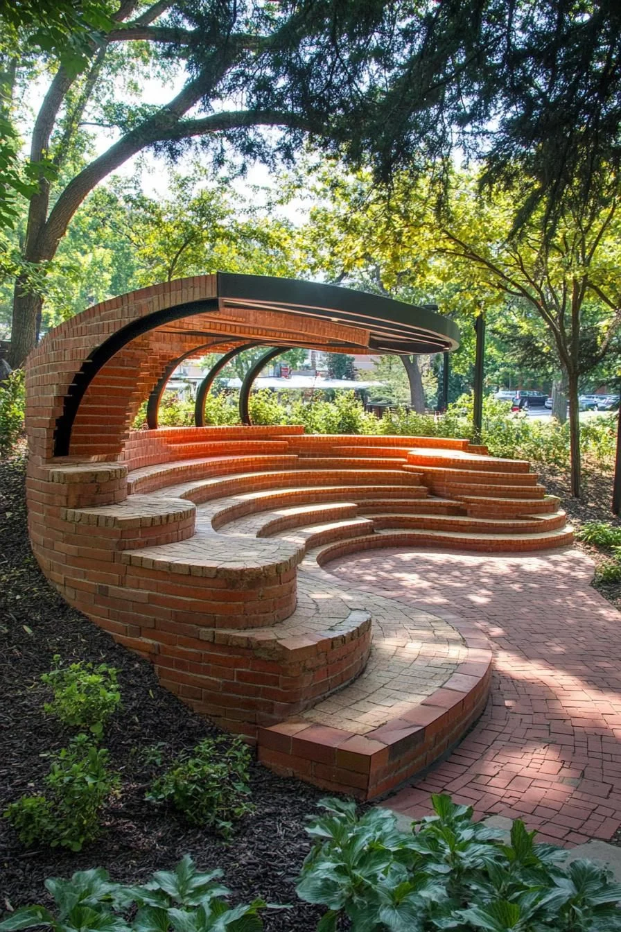 Curved Brick Pavilion Nook