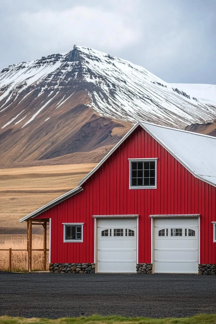 Rustic Style Framed by Mountain Scenery