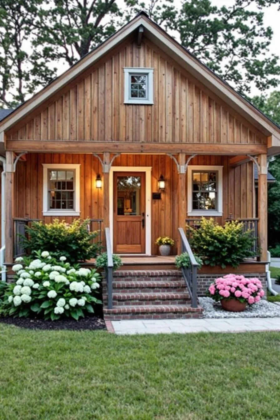 A Wooden Cottage Tucked Among the Trees