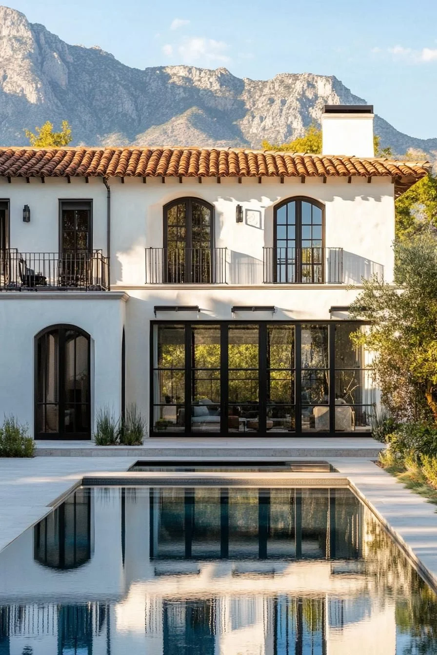 Spanish-Style Villa with Mountain Views