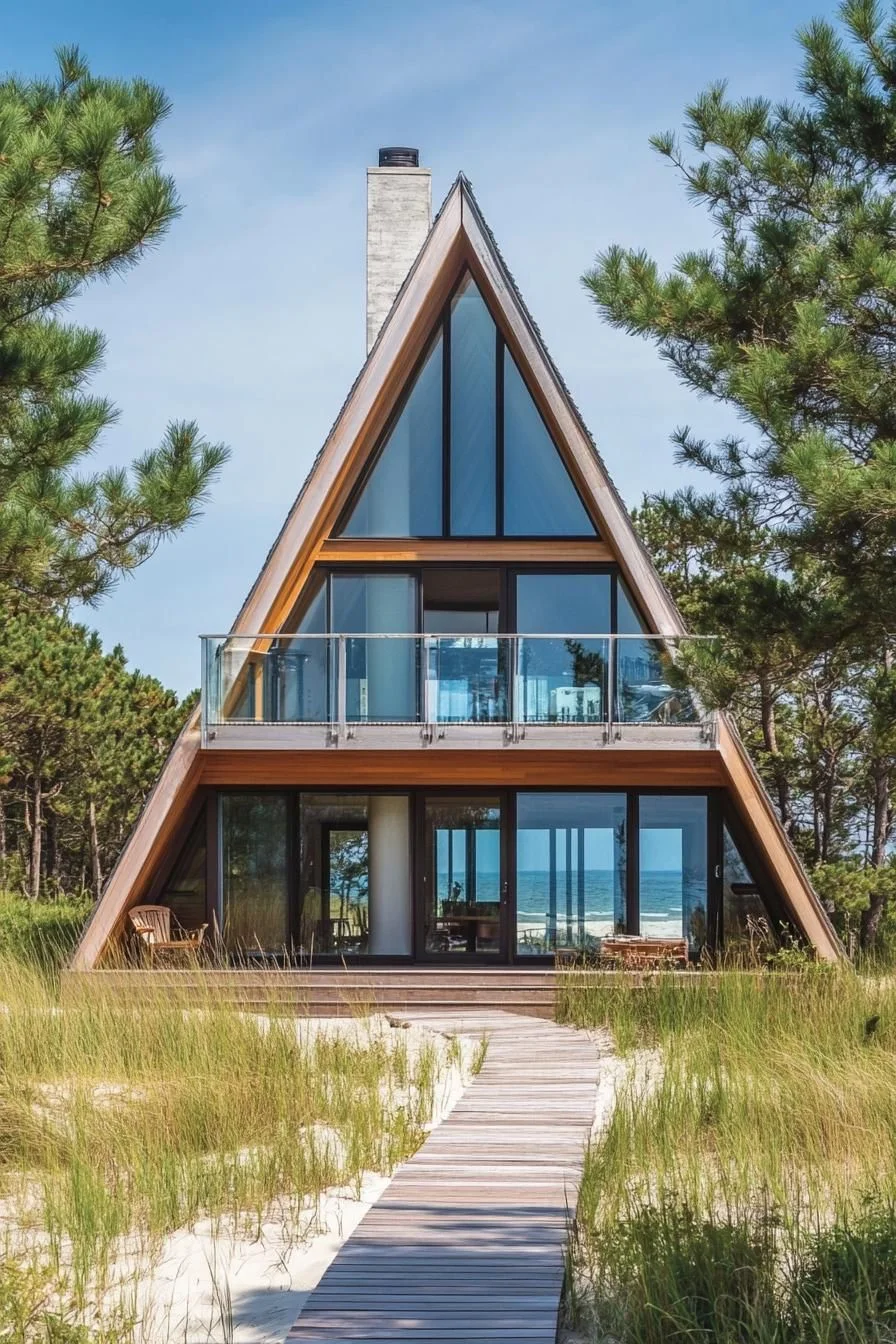 An A-Frame Retreat Among the Pines