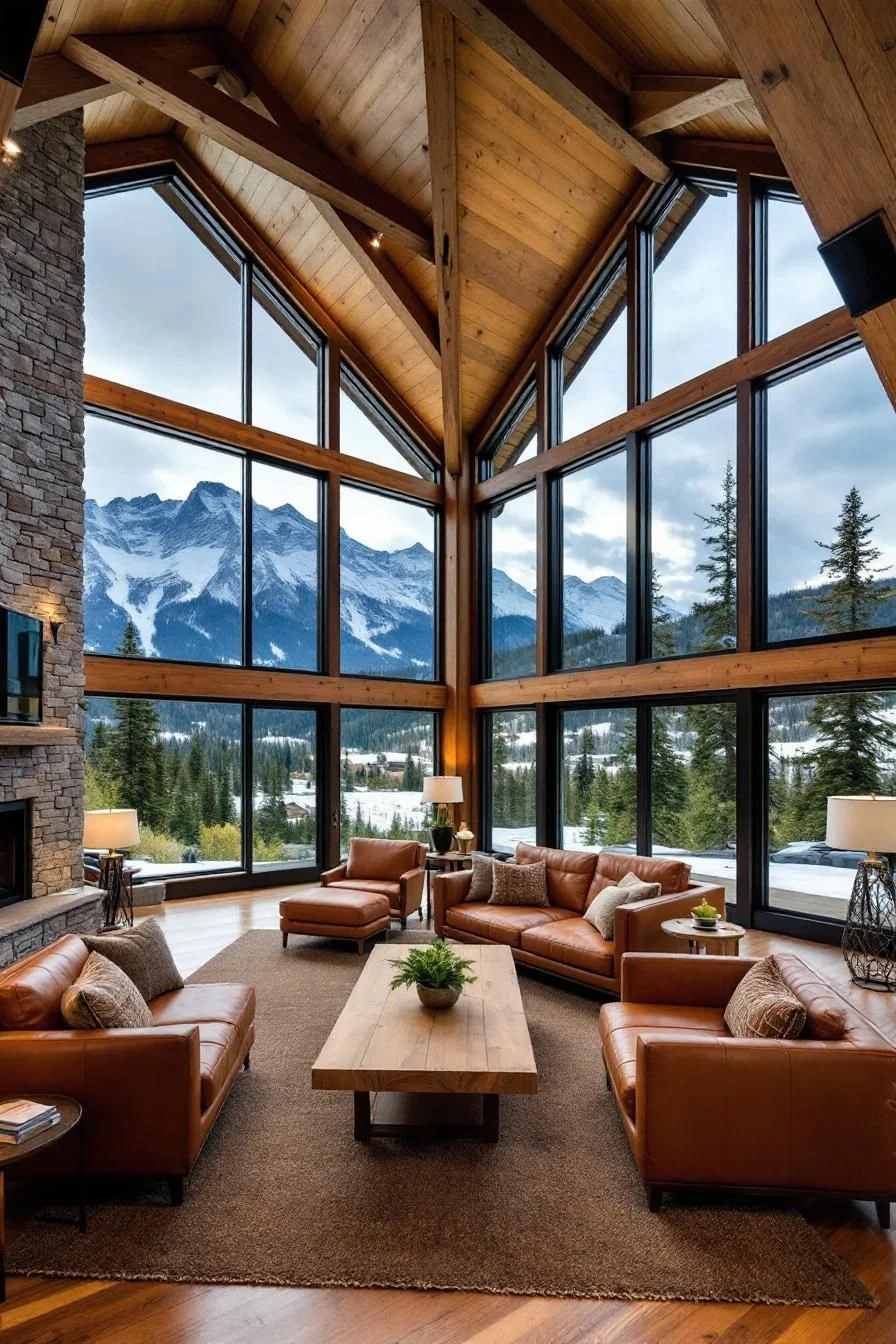 A Glass Refuge Overlooking the Peaks