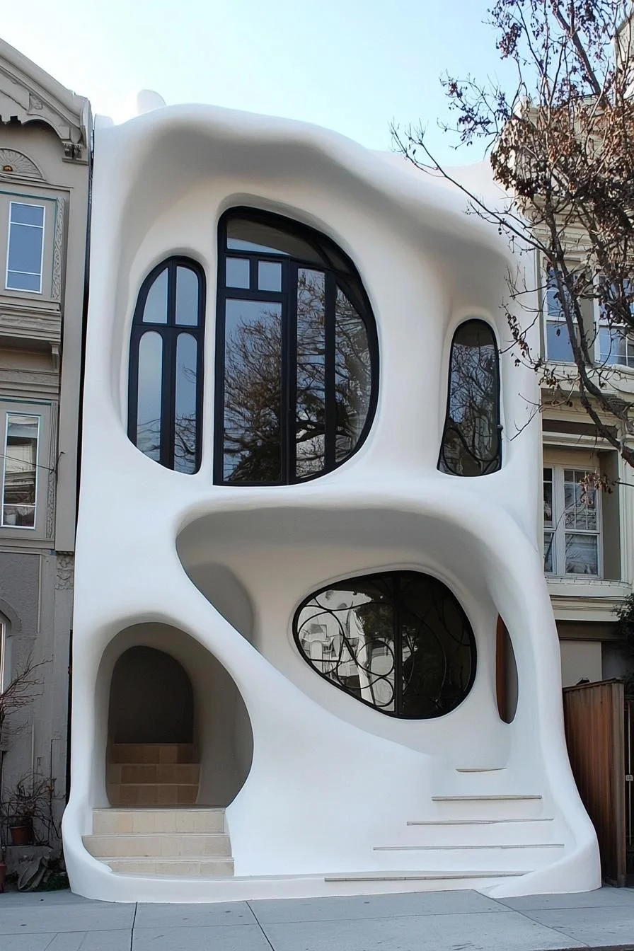 A House With a Melted, Futuristic Shape