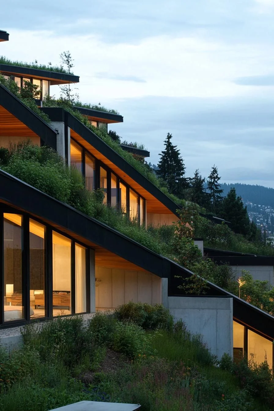 Eco-Friendly Terraced Slope Home