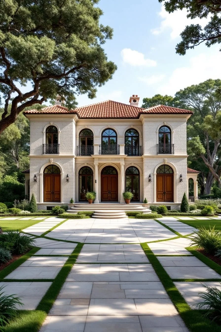 A Grand Home with a Terracotta Roof