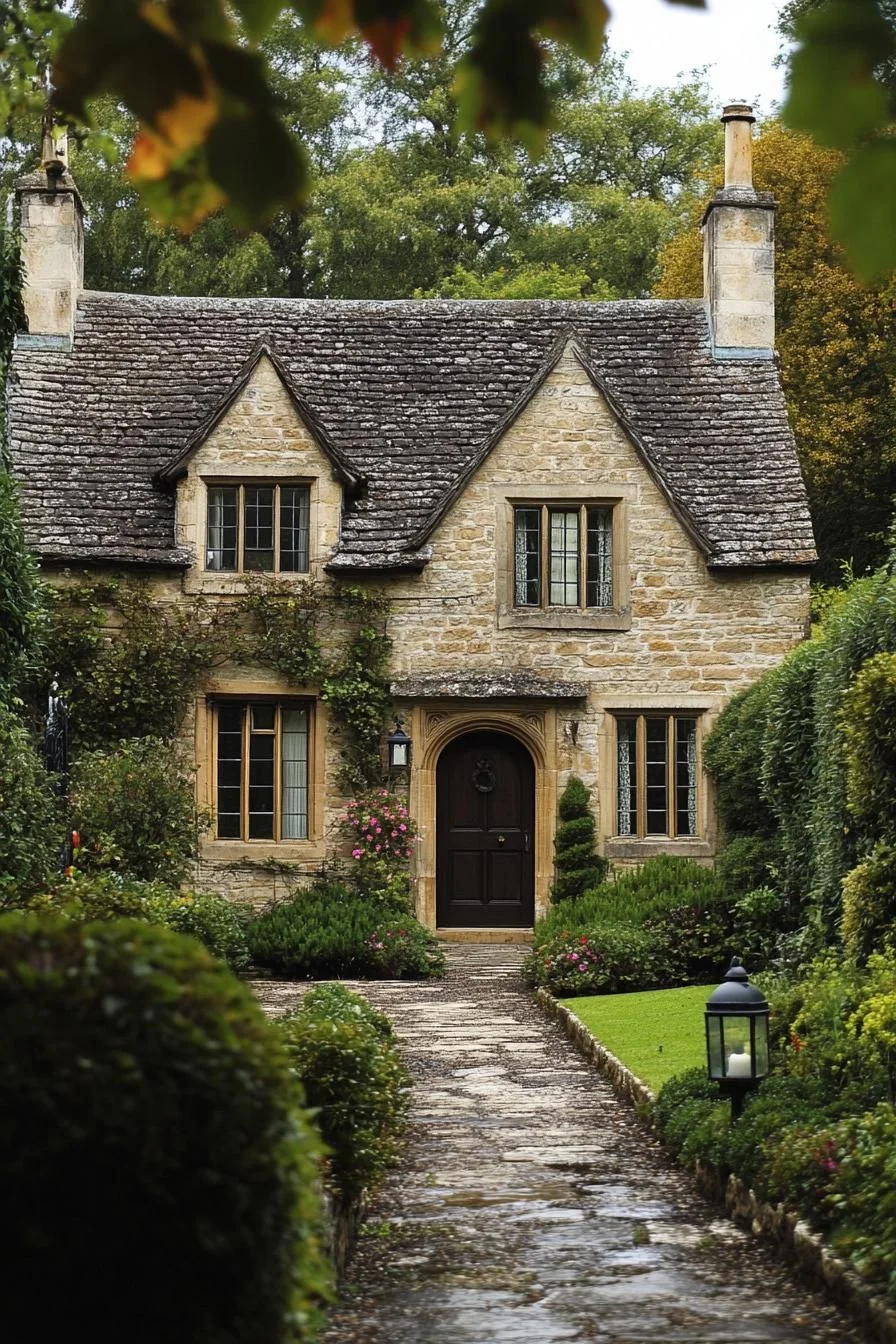 Weathered Stone Cottage with Garden Charm