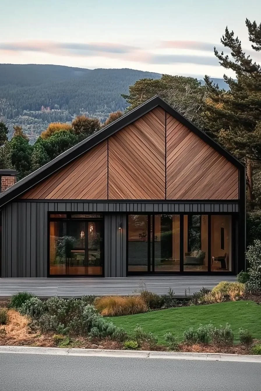 Triangular Timber Facade Design