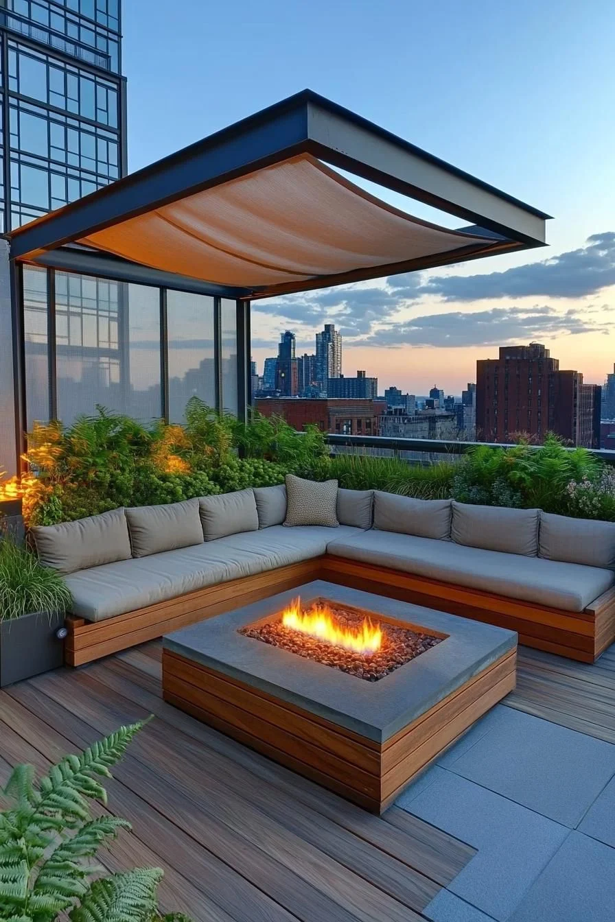 Rooftop Terrace With City Views