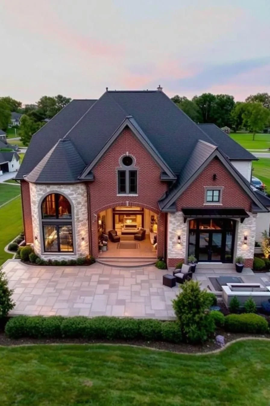 A Brick Farmhouse Chateau Set in Nature