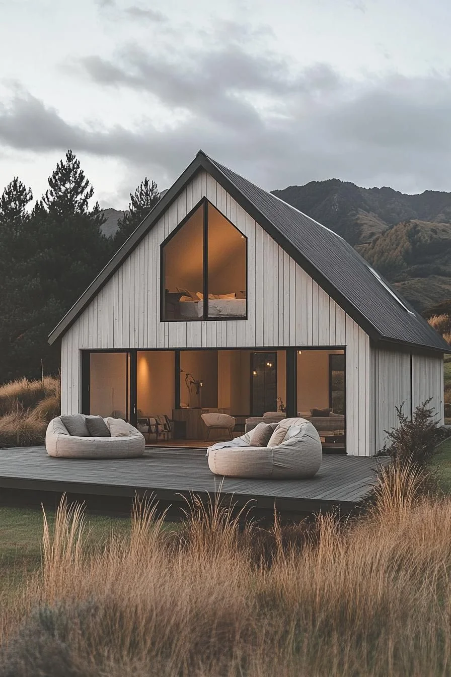 Green Surroundings at an A-Frame Retreat