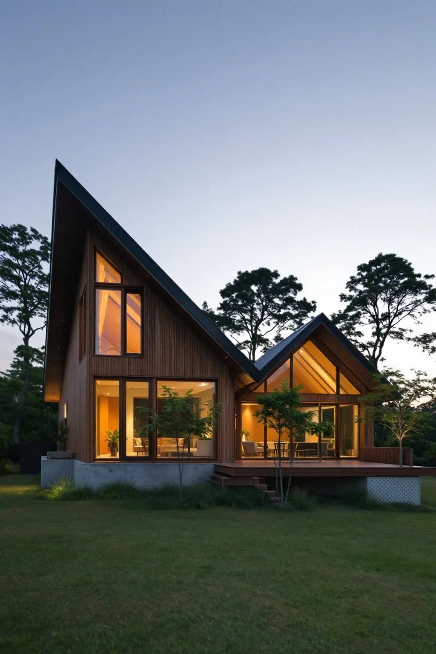 A Triangular Timber Thai Home