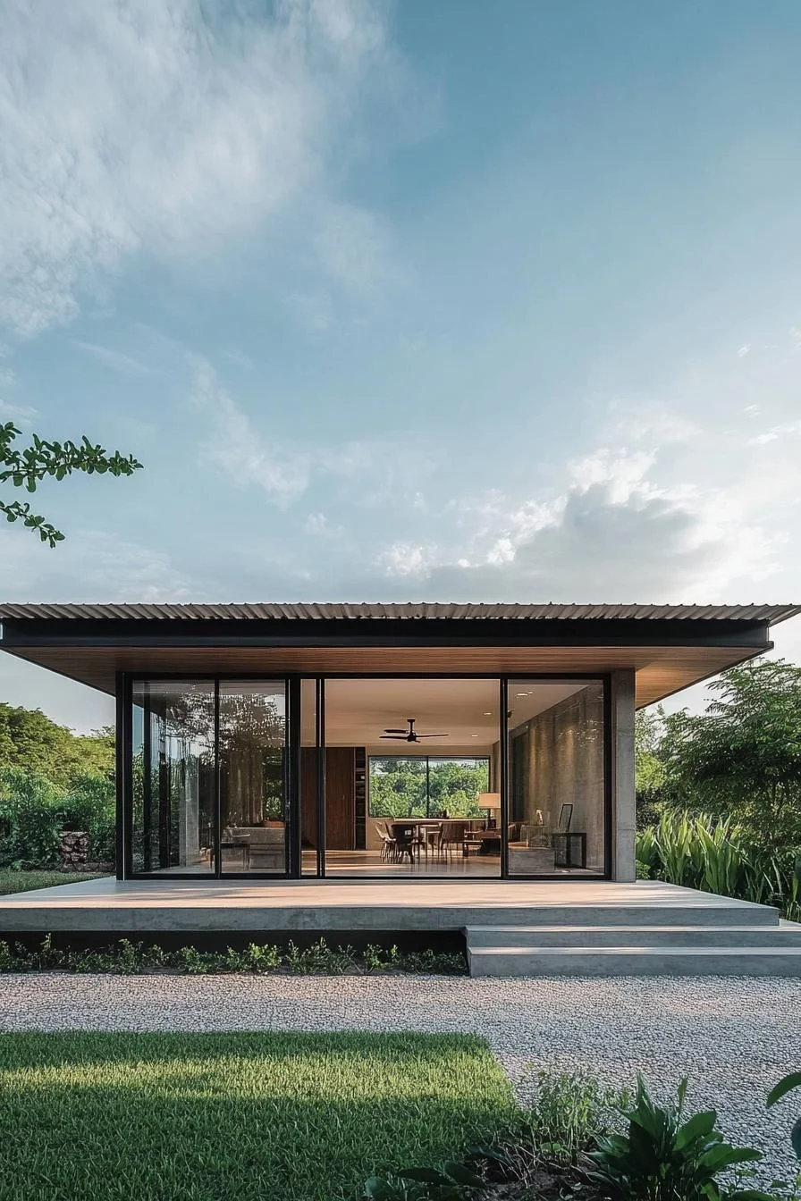 A Symmetrical Glass Thai Home